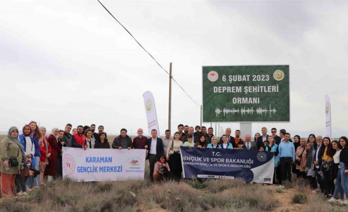 Karaman’da depremde hayatını kaybedenlerin anısına fidan dikildi