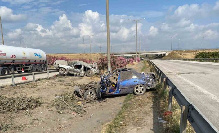 Otoban çıkışında kaza 1 ölü 7 yaralı