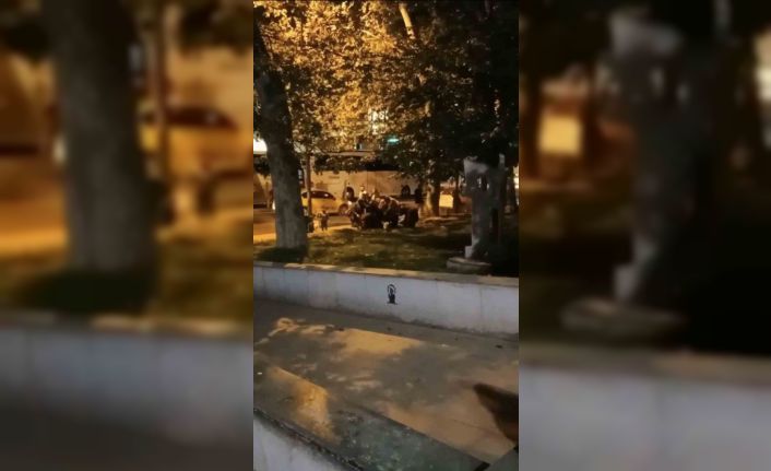 Taksim’de dilencilerin para kavgası kamerada