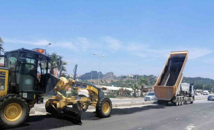 Bodrum’da altyapısı tamamlanan yerler asfaltlanıyor