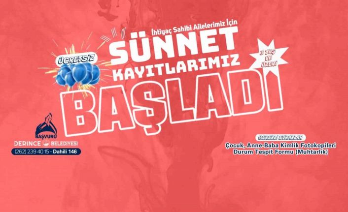 Derince’de sünnet şöleni kayıtları başladı