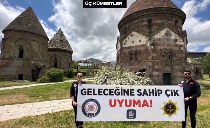 Erzurum polisinden pankartlı uyarı