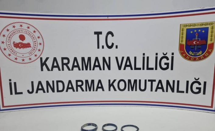 Karaman’da jandarmadan tarihi eser operasyonu