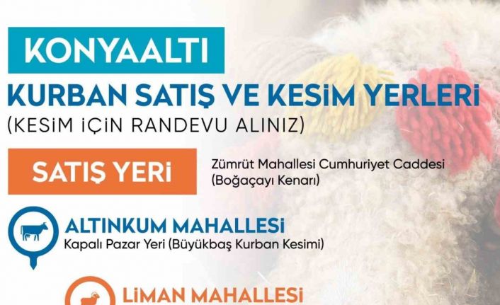 Konyaaltı’nda randevulu ücretsiz kurban kesimi