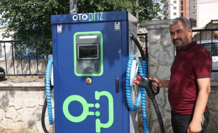 Kurtalan’a elektrikli araç şarj istasyonu kuruldu