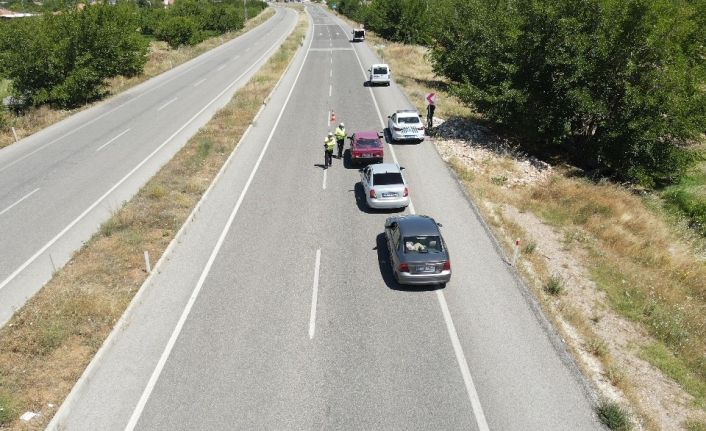 Malatya polisinden dronlu bayram denetimi