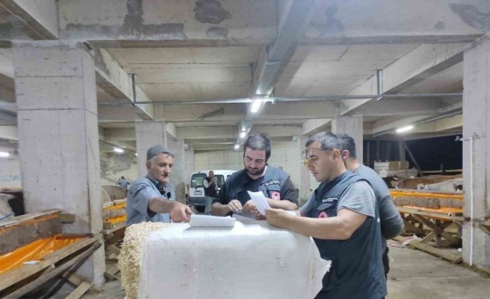 Rize’de kurban pazarlarında denetim ve dezenfeksiyon çalışmaları devam ediyor