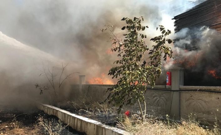 Burdur’da kereste fabrikası alevlere teslim oldu