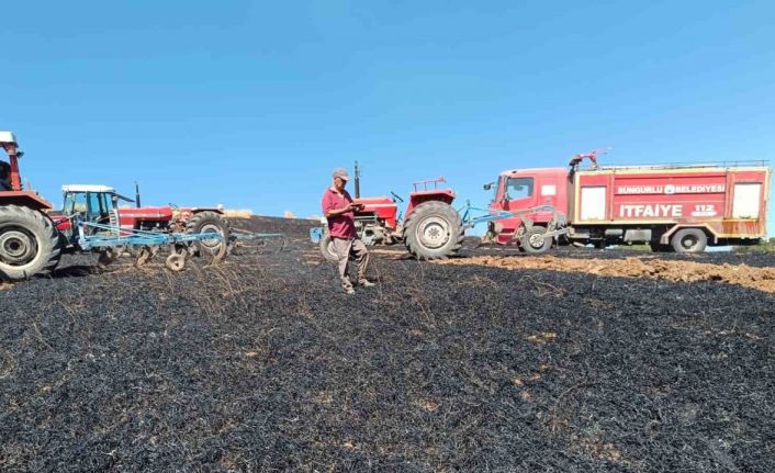 Çorum’da 60 dönümlük buğday tarlası kül oldu