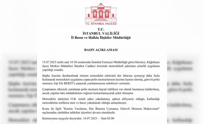 Dur ihtarına uymayan sürücü çarptığı polisi metrelerce böyle savurdu