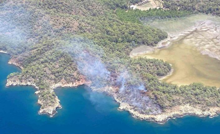 Fethiye Katrancı Koyundaki orman yangını kontrol altında