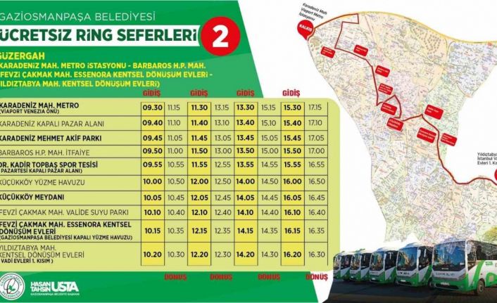 Gaziosmanpaşa’da ücretsiz ring seferlerine bir yenisi daha eklendi