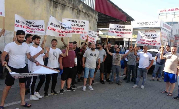Giresun’da 2 kişinin yaralandığı kavgaya sanayi esnafından tepki
