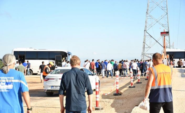 Gübretaş işçileri eylem yaptı