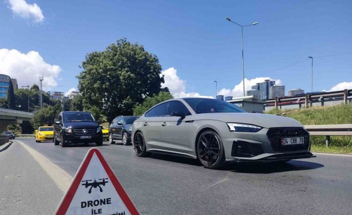 İstanbul’da dron destekli trafik denetimi: Kemer takmayan sürücülere ceza yağdı