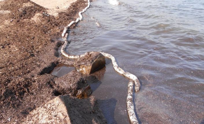 İzmir’de korkutan görüntü, petrol türevi atık sahili kirletti