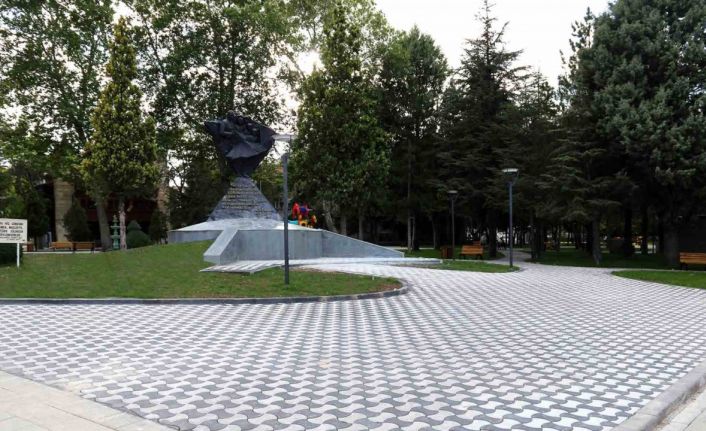 Karaman’da Türk Dil Parkı’nda yenileme çalışması yapıldı