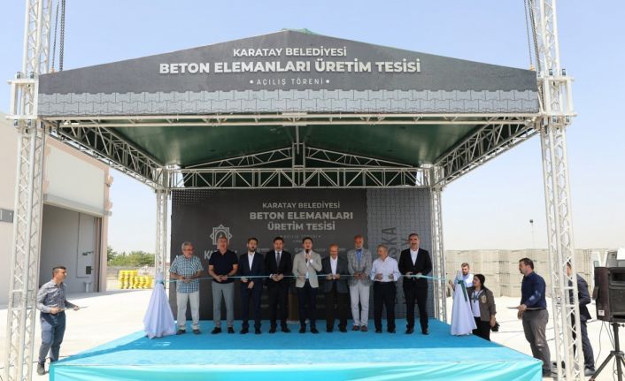 Karatay Belediyesi Beton Elemanları Üretim Tesisi açıldı