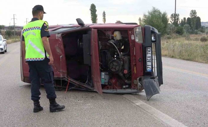 Kontrolden çıkan otomobil takla attı :1 yaralı