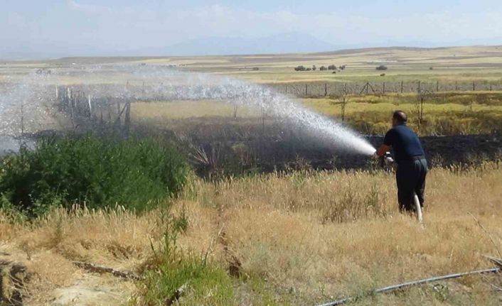 Mangal yapayım derken tarlasını yaktı