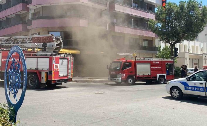 Nazilli’de otel yangını panikletti