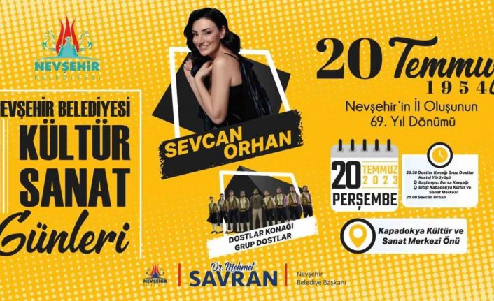 Nevşehir’in il oluşunun 69. Yıl dönümü kutlanacak