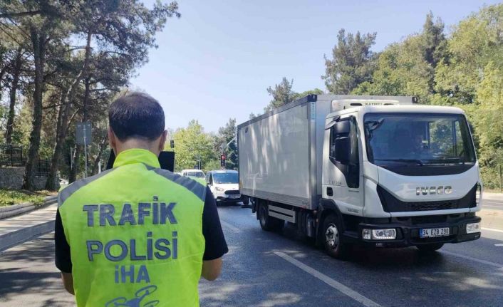 Sarıyer’de dron destekli trafik denetimi