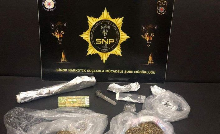 Sinop’ta şüpheli şahsın ikametinden uyuşturucu çıktı