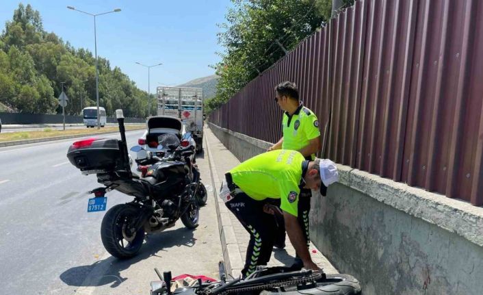 Söke’de motosiklet, tüp kamyonuna çarptı: 1 yaralı