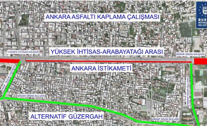 Trafiğe asfalt yenileme düzenlemesi