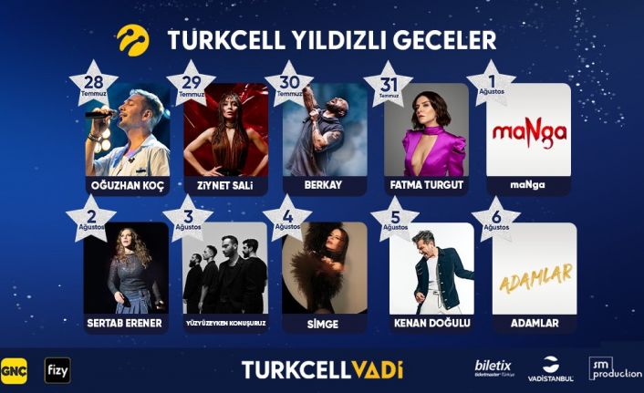 Turkcell Yıldızlı Geceler konserleri başlıyor