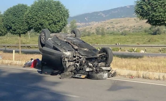 Amasya’da otomobil takla attı: 1 yaralı