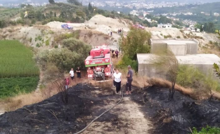 Bahçe yangını büyümeden söndürüldü