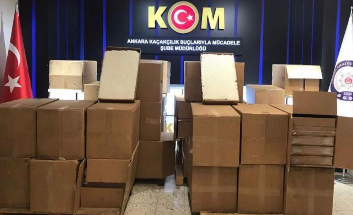 Başkentte 51 bin 300 paket bandrolsüz sigara yakalandı