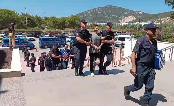 Bodrum’da silahlı çalışmanın zanlıları adliyeye sevk edildi