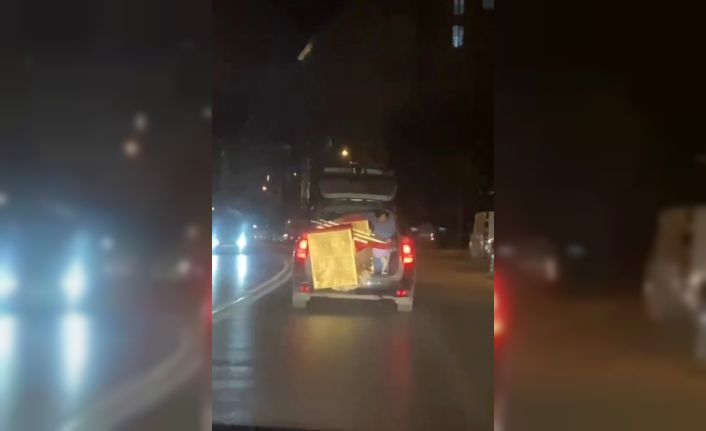 Duyarsız sürücü trafiği tehlikeye attı