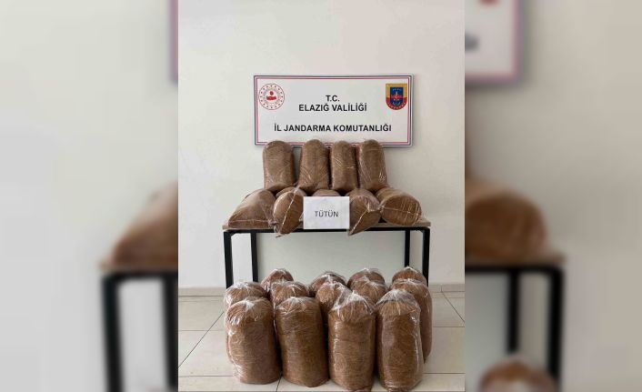 Elazığ’da 165 kilo kaçak tütün ele geçirildi