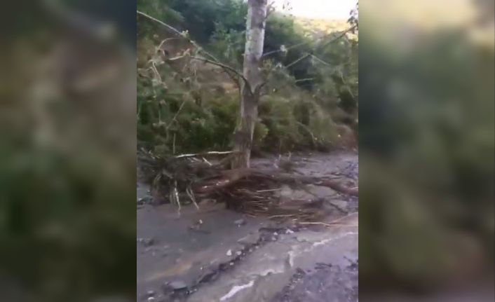 Elazığ’da sağanak yağış köy yollarını tahrip etti