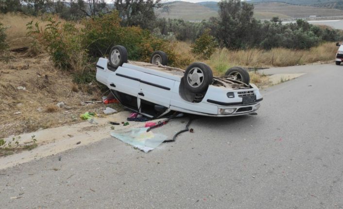 Fren tutmayınca el frenini çekti, takla attı