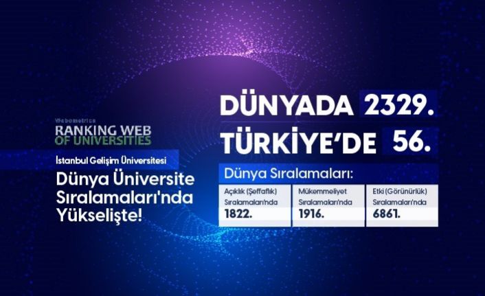 İGÜ’den, Webometrics Dünya Üniversite Sıralamaları’nda bir başarı daha