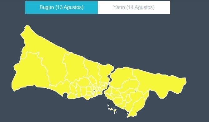 İstanbul için sarı kodlu fırtına uyarısı