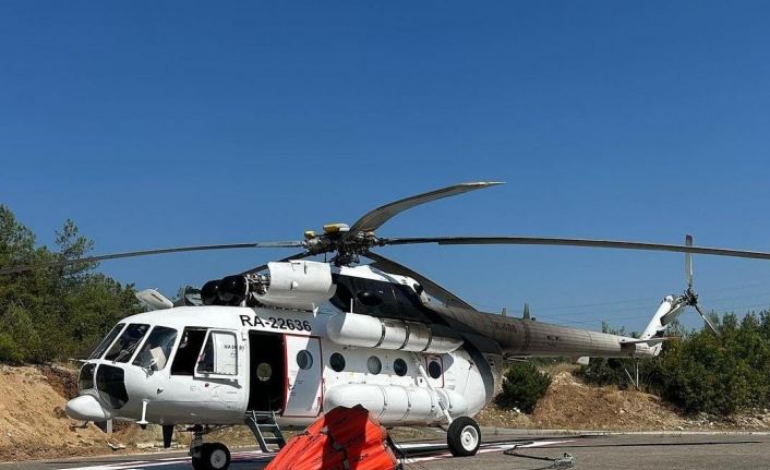 Karabük’te orman yangınlarına önlem olarak helikopter konuşlandı