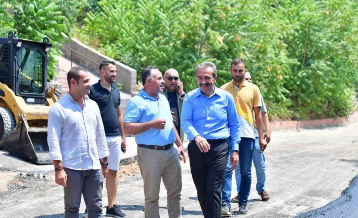 Kavurucu sıcakta asfalt çalışması