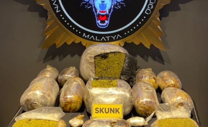 Malatya’da bir haftada 58 kilo 343 gram skunk ele geçirildi