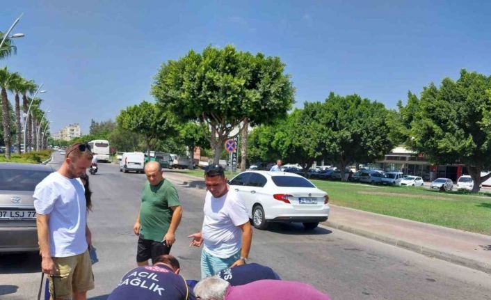 Otomobilin aynası hastanelik etti
