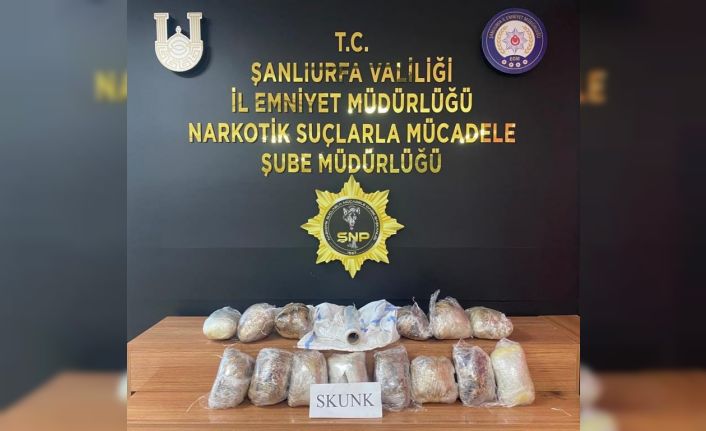 Şanlıurfa’da 8 kilo 800 gram uyuşturucu ele geçirildi