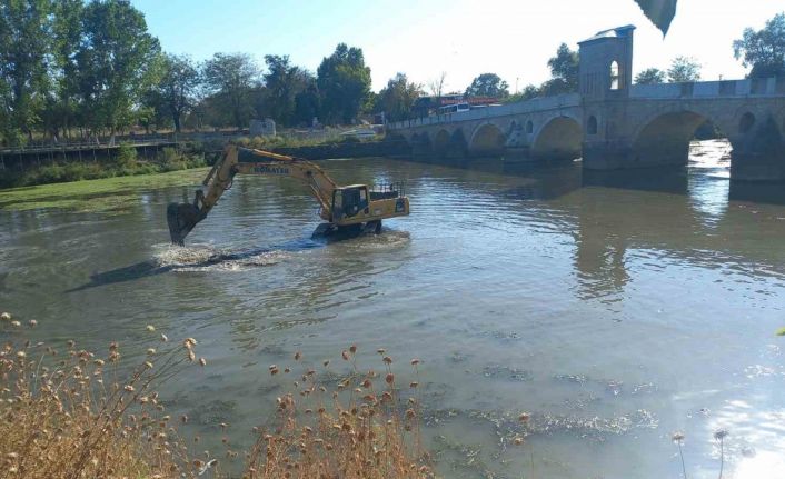 Tunca Nehri çöp ve sazlıklardan temizleniyor