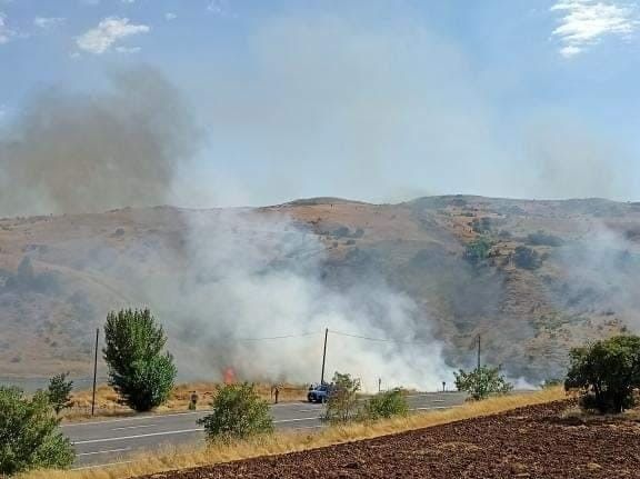 Tunceli’de otluk alandaki yangın paniğe neden oldu