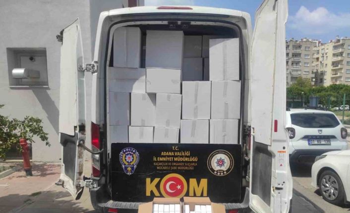 Adana’da 31 milyon kaçak makaron ele geçirildi