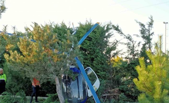 Afyonkarahisar’da helikopterin düşmesi anı kamerada